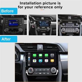 img 2 attached to 🚗 SYGAV Android 10.0 Car Stereo Head Unit with Carplay, Android Auto, GPS Navigation, and Touch Screen - 10.2 Inch Radio for 2016-2020 Honda Civic