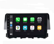 🚗 sygav android 10.0 car stereo head unit with carplay, android auto, gps navigation, and touch screen - 10.2 inch radio for 2016-2020 honda civic logo