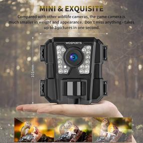 img 2 attached to WOSPORTS Mini Trail Camera - 16MP 1080P Waterproof Game Hunting Cam with Night Vision for Wildlife Monitoring and Hunting