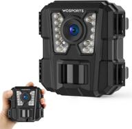 wosports mini trail camera - 16mp 1080p waterproof game hunting cam with night vision for wildlife monitoring and hunting logo