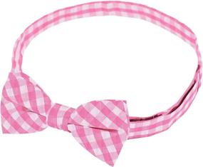 img 1 attached to Jacob Alexander Boys Gingham Bow Boys' Accessories - Bow Ties