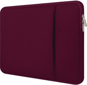 img 4 attached to Durable 13-14 Inch Laptop Sleeve: MacBook Compatible, Water Repellent Polyester Case in Black