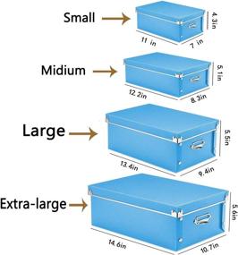 img 3 attached to 📦 Large 4-in-1 Storage Box with Lid - XUCHUN Plastic Decorative Bins for Clothes, Toys, Cosmetics, Books