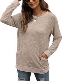 img 3 attached to Sweatshirt Crewneck Sweaters Casual Sleeve