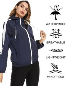 img 3 attached to Sykooria Lightweight Windbreaker Waterproof Raincoat Women's Clothing for Coats, Jackets & Vests