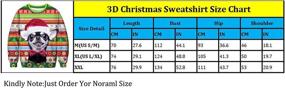 img 1 attached to 🐾 ALBIZIA Unisex Animal Print Ugly Christmas Xmas Crew Neck Pullover Sweatshirt: Unleash the Wild Holiday Spirit!