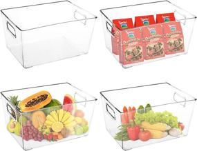 img 4 attached to TOPZEA Plastic Organizer Refrigerator Container