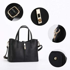 img 3 attached to Stylish Leather Shoulder Handbag: Fashion Satchel Women's Handbags & Wallets for Hobo Bags