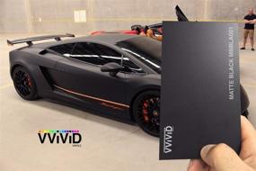 img 3 attached to 🚗 Black Matte 60" x 1ft Car Wrap Vinyl Roll - Air Release, 3MIL Thickness (VViViD8)