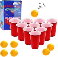 🏓 dr.dudu pong cups and balls set: giant pong game with 24 cups and 24 pong balls логотип