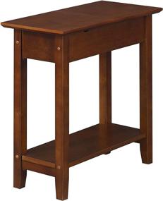 img 2 attached to Convenience Concepts American Heritage Flip Top End Table: Charge & Store in Espresso