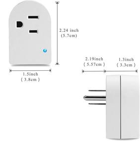 img 3 attached to 💡 Эффективный двухштекерный белый сингл-суржейковый блок с индикаторным светом, сертифицированный по стандарту UL - 1 розетка, 245J/125V