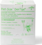 🔋 250 штук medline mds096502 dentips мятные обработанные оральные тампоны - зеленые логотип