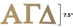 img 3 attached to 🎀 Alpha Gamma Delta Sorority 7.5 Inch Unfinished Wood Letter Set for Alpha Gam