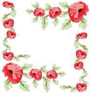 🌺 kitchen mixer stickers: vibrant watercolor vinyl decals featuring red poppy flowers logo