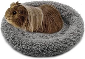 img 4 attached to BWOGUE Round Velvet Hamster Bed - Cozy Sleep Mat Pad for Hamsters, Hedgehogs, Squirrels, Mice, Rats, and Small Animals