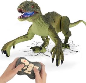 img 4 attached to 🦖 GILOBABY Control Dinosaur Simulation Gifts in Green - The Perfect Present!