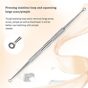 img 1 attached to 💆 Ultimate Blackhead Remover Tool Kit - Pimple Popper & Acne Extractor for Face, Whitehead Removal & Blemish Extraction - Stainless Steel
