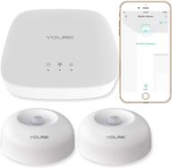 yolink smart motion sensors, 1/4 mile range wireless indoor motion detector, alexa ifttt compatible, app alerts & remote monitoring, 2 pack with yolink hub logo