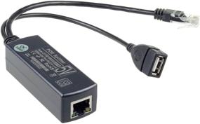 img 1 attached to DSLRKIT Active PoE Splitter: 48V to 5V/5.2V USB Type A Female with 2.4A 802.3af for Tablet
