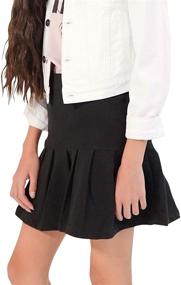 img 2 attached to 👗 Stylish and Trendy: KIDPIK Pleated Skirt Black Peacock - Girls' Clothing Delight