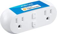 🔌 meross dual wifi outlet plug 2 in 1 – apple homekit, siri, alexa, echo, google assistant, nest hub compatible – voice control, remote control, timer, no hub required, 1 pack logo