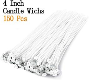 img 2 attached to 150 Count 4 Inch Natural Cotton Candle Wick with Metal Tabs for DIY Candle Making