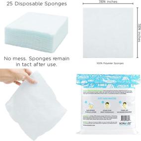 img 1 attached to Scrubzz Disposable No Rinse Bathing Wipes - 25 Pack: All-in-1 Shower Wipes, Easy to Use Without Shampooing or Rinsing