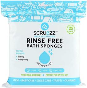 img 4 attached to Scrubzz Disposable No Rinse Bathing Wipes - 25 Pack: All-in-1 Shower Wipes, Easy to Use Without Shampooing or Rinsing