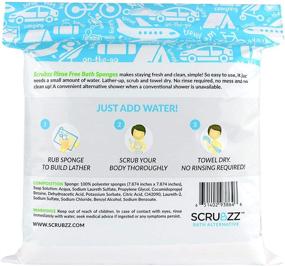 img 3 attached to Scrubzz Disposable No Rinse Bathing Wipes - 25 Pack: All-in-1 Shower Wipes, Easy to Use Without Shampooing or Rinsing