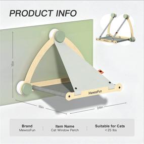 img 1 attached to 🐱 MEWOOFUN Cat Window Perch: All-Around Sunbathing Spot with Strong Suction Cups, Space-Saving Hammock Bed for Cats up to 30 lbs