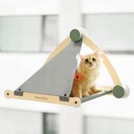 🐱 mewoofun cat window perch: all-around sunbathing spot with strong suction cups, space-saving hammock bed for cats up to 30 lbs logo