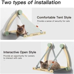 img 2 attached to 🐱 MEWOOFUN Cat Window Perch: All-Around Sunbathing Spot with Strong Suction Cups, Space-Saving Hammock Bed for Cats up to 30 lbs