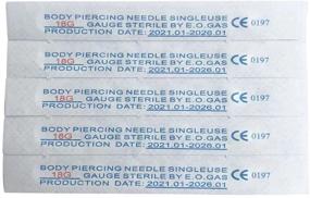 img 1 attached to 📌 Shuiniba 18G Piercing Needles: 5-Piece Set for Body, Ear, Navel, Nose, Lip & Nipple