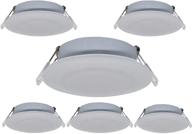 🌟 risestar led rv recessed ceiling light 4.5 inch dc12v cabinet light - interior lighting for rv, camper, caravan, trailer, boat - warm white (pack of 6) logo