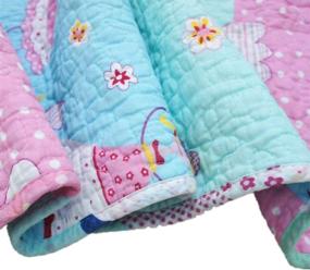 img 1 attached to 🎀 Polka Dot Cotton Coverlet Quilt Bedspread Throw Blanket for Girls - Nursery Bedding Quilted Blanket 43" X 51