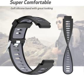 img 1 attached to 📿 NotoCity Silicone Watch Band Replacement - Soft Strap Compatible with Forerunner 230/220/235/620/630/735XT/Approach S20/S5/S6 - Set of 3 Adjustable Bands