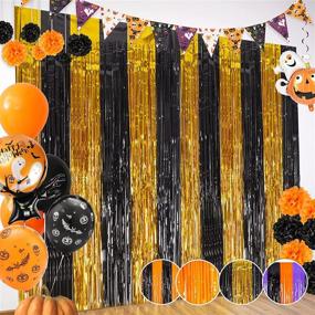 img 4 attached to Curtains Halloween Decorations Backdrop Bachelorette