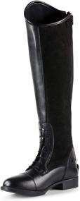 img 2 attached to 👢 HORZE Women's Rover Tall Field Boots: Stylish Synthetic Leather Riding Boots with Rear Zipper, All-Weather & Water-Resistant - Available in US Sizes