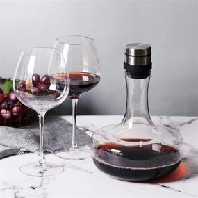 img 1 attached to 🍷 BtaT- Wine Decanter: Hand Blown 100% Lead-Free Crystal Glass - Enhance Your Wine Experience with a Premium Wine Carafe and Aerator - Perfect Wine Accessories and Gift for Wine Lovers!