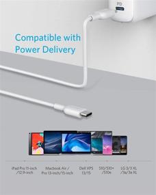 img 3 attached to 🔌 Кабель Anker Powerline II USB C к USB C, (6 футов) USB-IF сертифицированный, зарядка Power Delivery PD для MacBook, Matebook, iPad Pro 2020, Chromebook, Switch и других устройств - белый