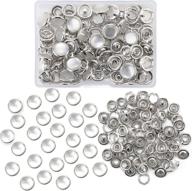 🔗 pearl snap fasteners kit, 10mm western shirt clothes prong snaps with clothes ring logo