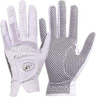 🧤 gh women's leather golf gloves: enhancing comfort and grip for both hands - one pair, plain design логотип