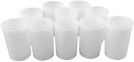 📦 versatile and compact honbay 10pcs white plastic film canister holder: secure and convenient small storage case containers with lids logo