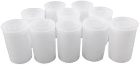 img 4 attached to 📦 Versatile and Compact Honbay 10pcs White Plastic Film Canister Holder: Secure and Convenient Small Storage Case Containers with Lids