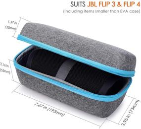 img 2 attached to 🧳 Protective Travel Case for JBL Flip 3/4/5 Bluetooth Speakers - Light Grey