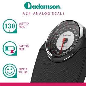 img 3 attached to 🏋️ Adamson A24 Scales: New 2022 High-Precision Bathroom Scale with 350 LB Capacity, Anti-Skid Rubber Surface, & Extra Large Numbers - Durable Design & 20-Year Warranty