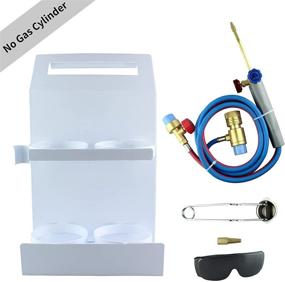 img 2 attached to 🔥 Portable Oxygen MAPP Torch Kit with Metal Stand, Ideal for Soldering and Brazing, Includes Sparker, Protection Glass, and Extra Nozzle (Gas Cylinders Not Included)