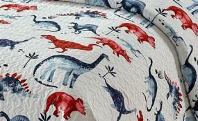 img 1 attached to Smart Linen Coverlet Bedspread Dinosaurs