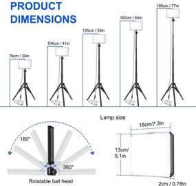 img 1 attached to 📸 Улучшите свою видеосъемку с комплектом светильников Sutefoto 2 Packs - регулируемые штативы, диммируемая яркость, цветовая температура и 9 сменных цветовых фильтров!